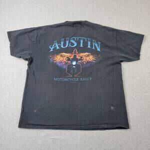 Austin Motorcycle Rally Shirt Mens 2Xl Xxl 50 52 Vtg Y2K 2003 Wings Phoenix